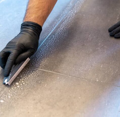 Clean the grout tile lines before adding new grout.
