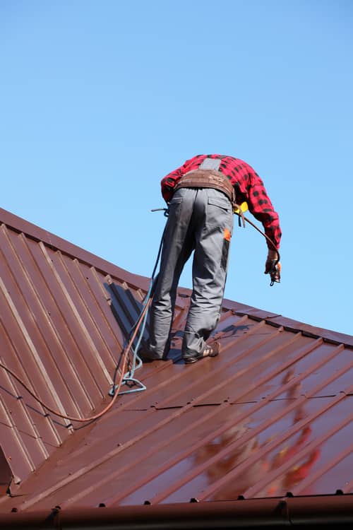 You might want to paint a metal roof so that it looks aesthetically pleasing.