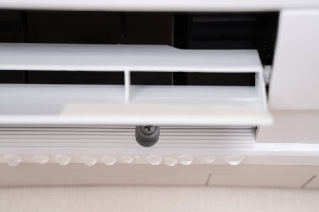 Water dripping from AC can be due to clogged condensate line or a few other things. 