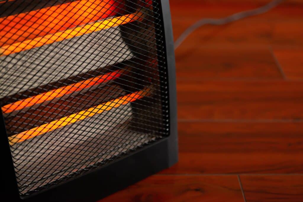 An electric space heater can help warm up a room. 